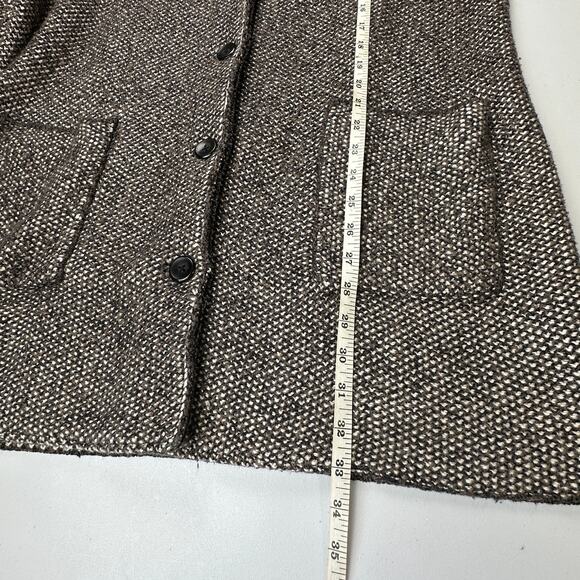 J Jill Sweater Womens Medium Petite Gray Cardigan Jacket Preppy Career Academia - Picture 9 of 11